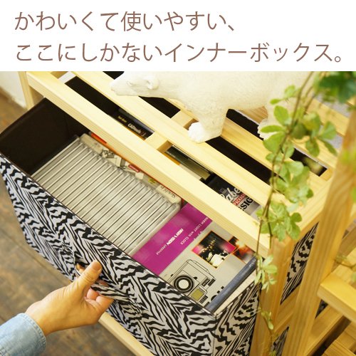 Amazon | 丈夫な収納ボックス ストライプ柄A インナーボックス 幅38