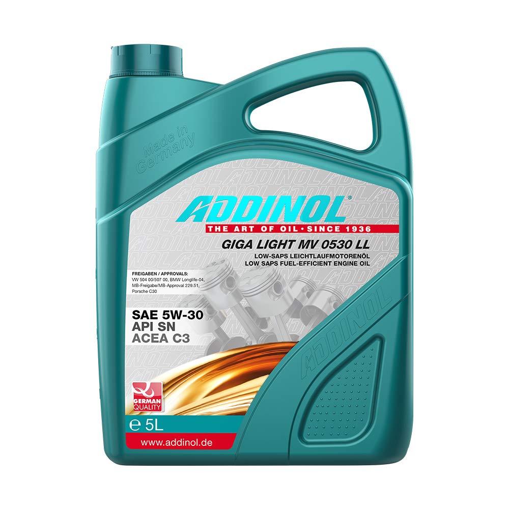 Addinol 2X Motoröl Motorenöl Motor Motoren Motor Oil Engine Oil Benzin Diesel 5W-30 Giga Light Mv 5W30 Ll Longlife 5L