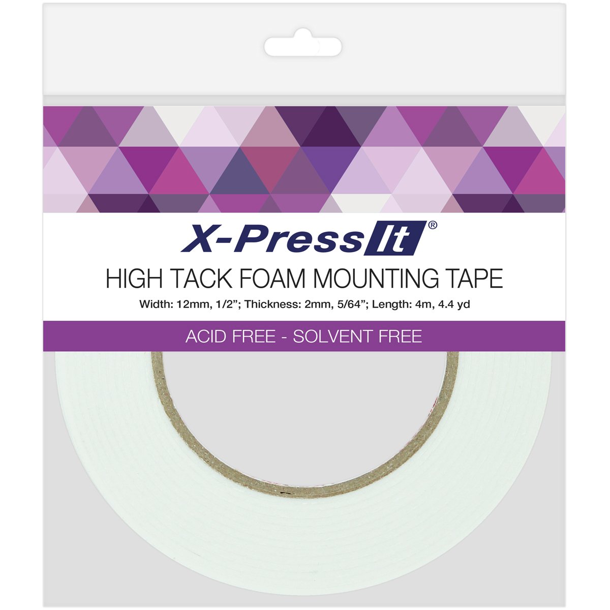 X-Press It High Tack Foam Tape, 1/2" x 4.4 Yards