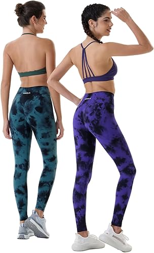 Miniatura 3 de AUROLA Leggings de entrenamiento para mujer, control de abdomen, a prueba de sentadillas, acanalados, gruesos, sin costuras, pantalones activos