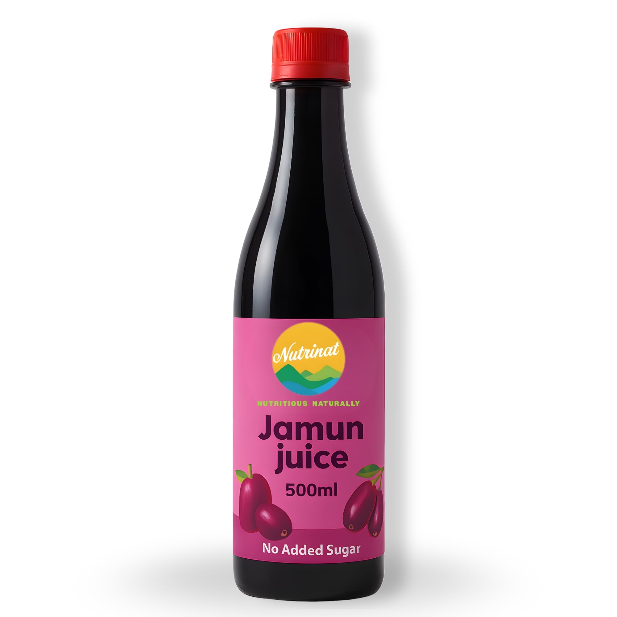Sponsored Ad - Nutrinat Jamun Juice - 500ml (Pack of 1) | Fruit Juice Concentrate | Jamun Juice without Sugar | Natural Kala Khatta Flavor