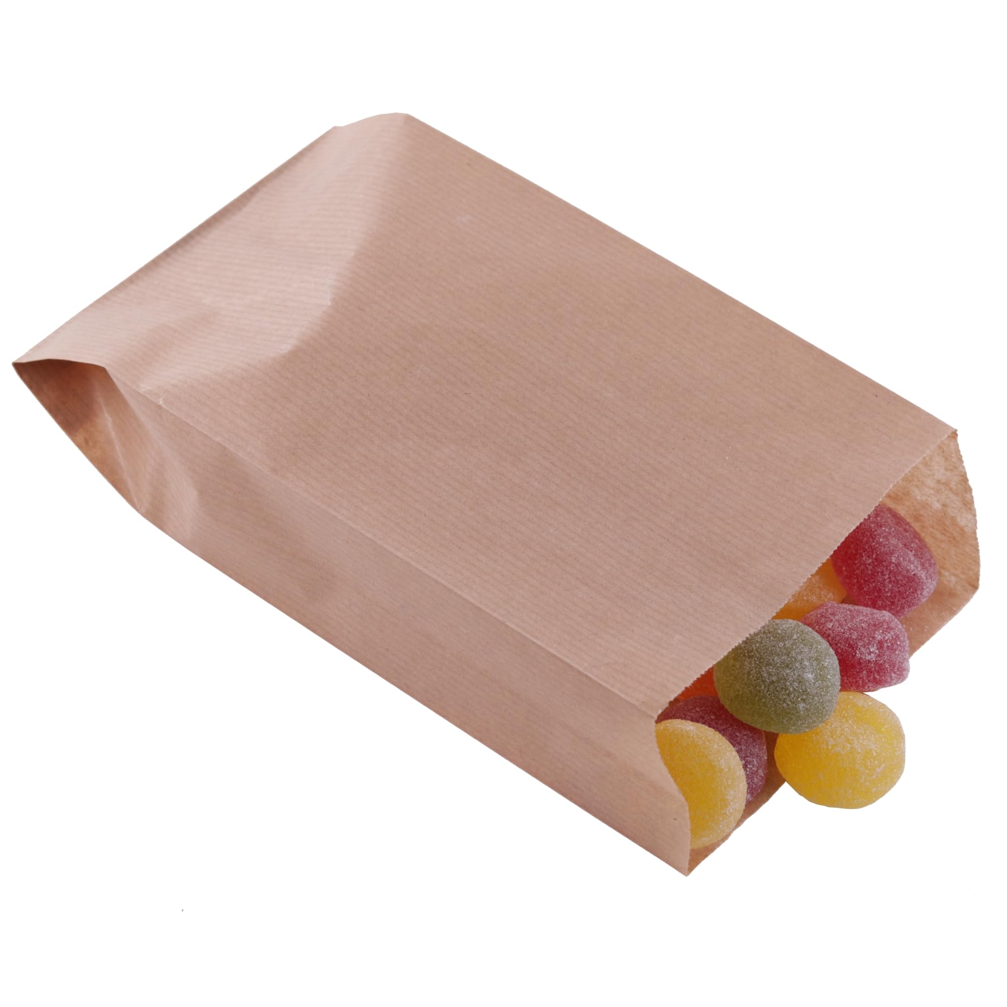 DIY-24H | 5 tamaños diferentes | Bolsas de papel de color marrón, bolsas de regalo de papel, pequeñas bolsas para dulces, bolsas de papel kraft, bolsas de galletas, bolsas de pan (180 x 350 x 60 mm,