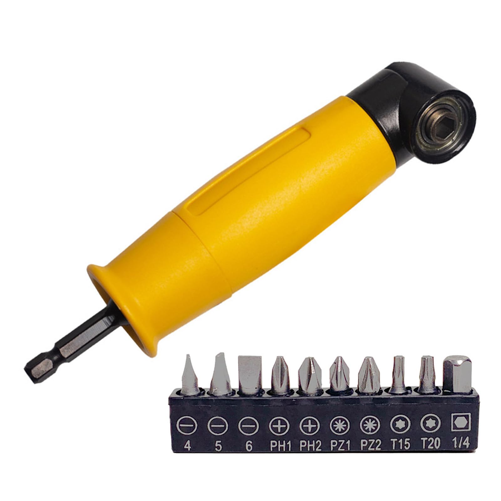 Tsophreniq Yellow Right Angles Drill Adapter For Facilitating Efficient Operate In Narrow Space During Projects 90Degree Drill Attachment Angles Bit
