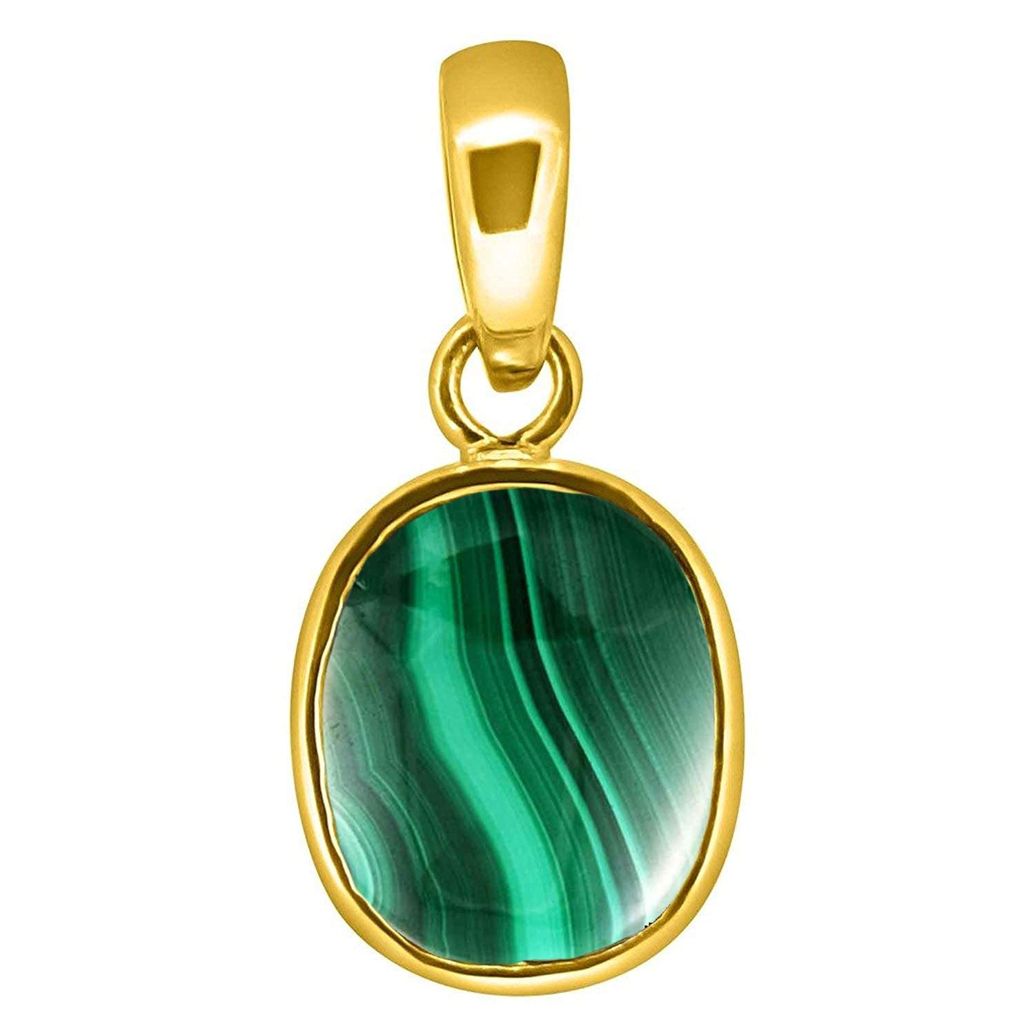Pendentif en malachite naturelle et argent sterling de qualité supérieure AAA+