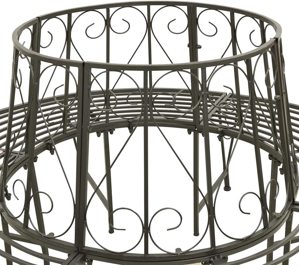 vidaXL Modern Garden Bench, Weather-Resistant Outdoor Seating, Tree Bench, Durable Patio Furniture, Circular Design