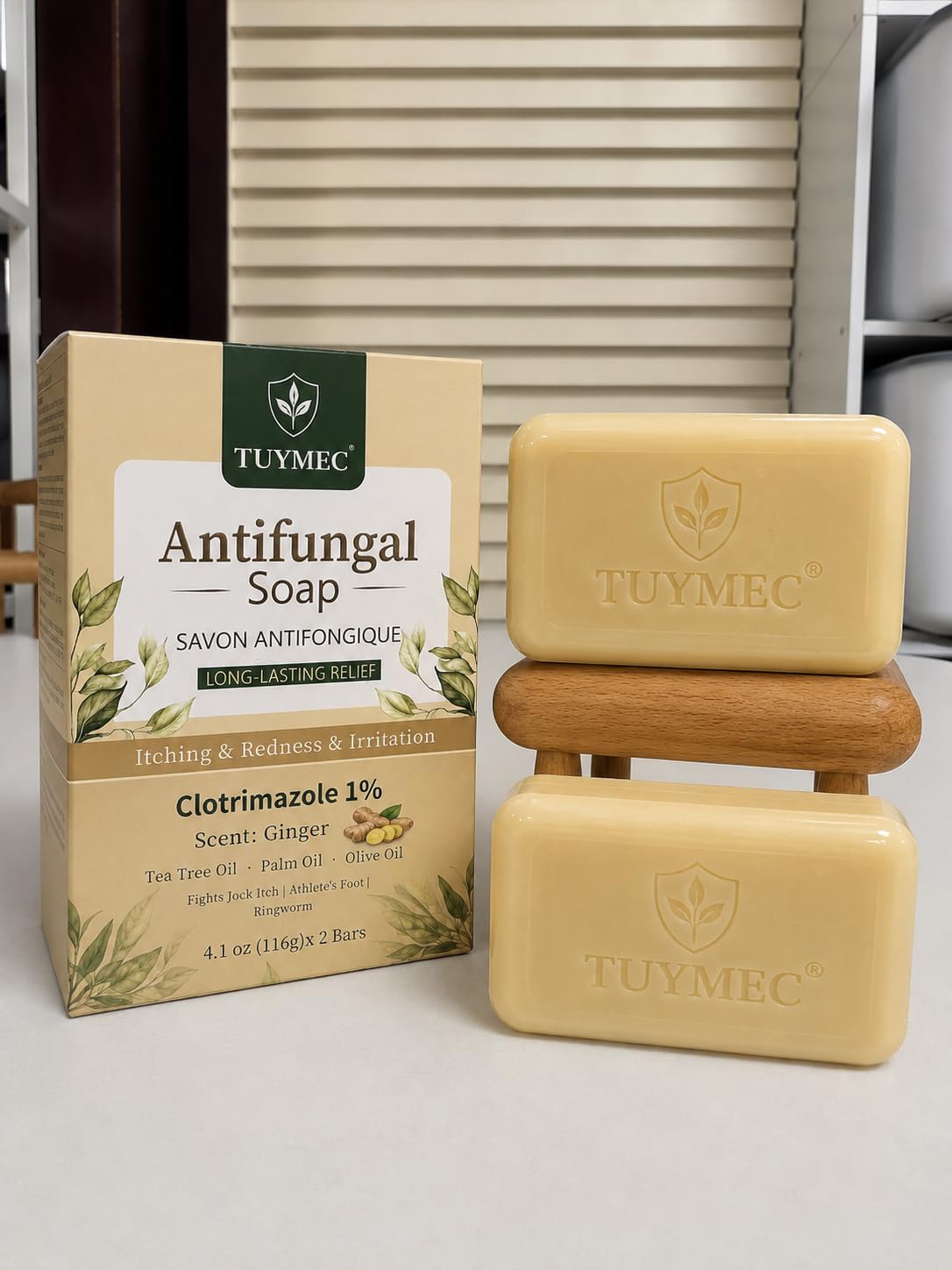 Tuymec Antifungal Bar Soap - Skin Treatment for Athlete’s Foot