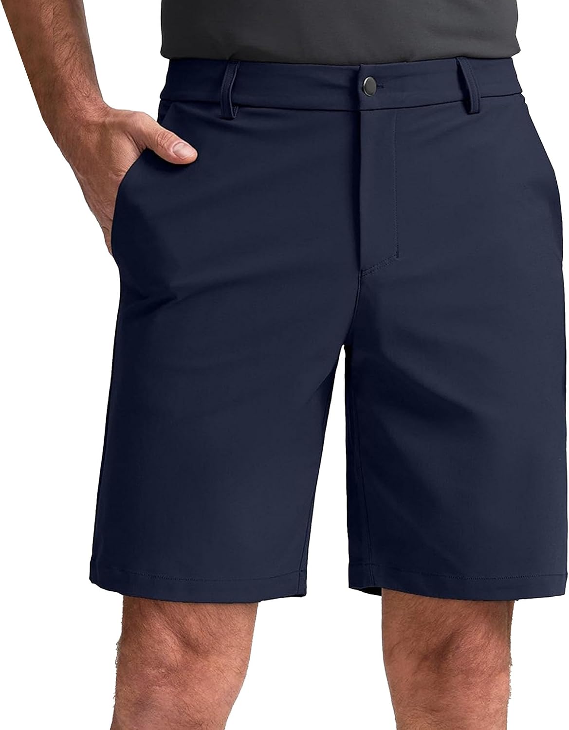 Maiyifu-GJ Men's Casual Shorts Stretch Lightweight Flat Front Shorts Summer Elastic Waist Athletic Short Pants