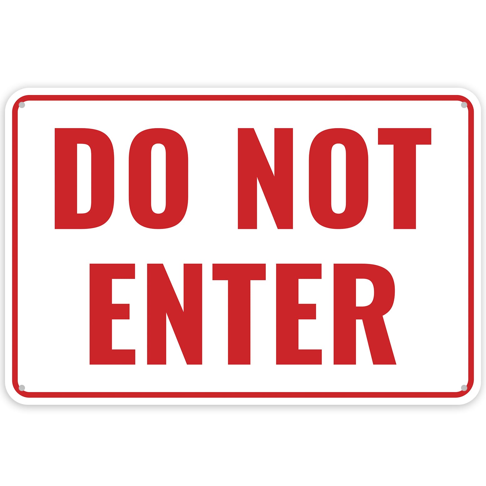 Do Not Enter Aluminum Sign, Keep Out Door Warning Plaque, 12x8 Inch