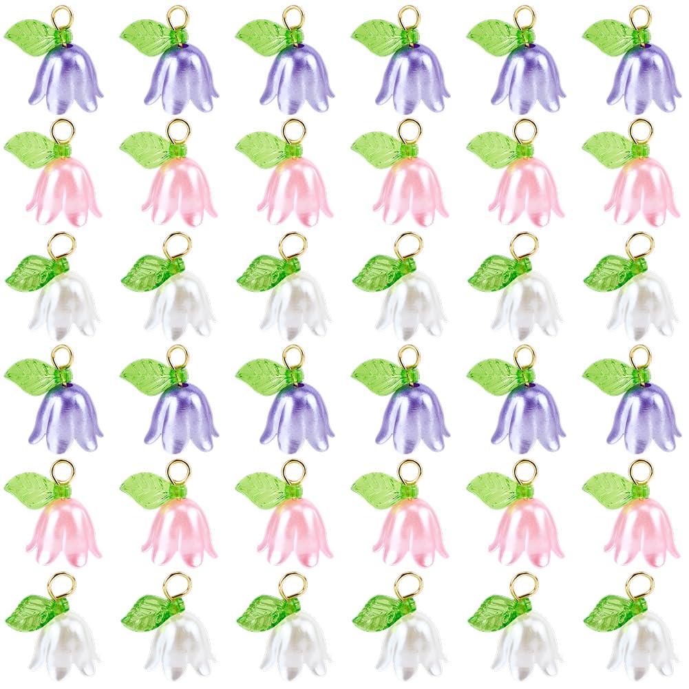 Breloque en forme de muguet en acrylique léger pour éliminer le poids des bijoux