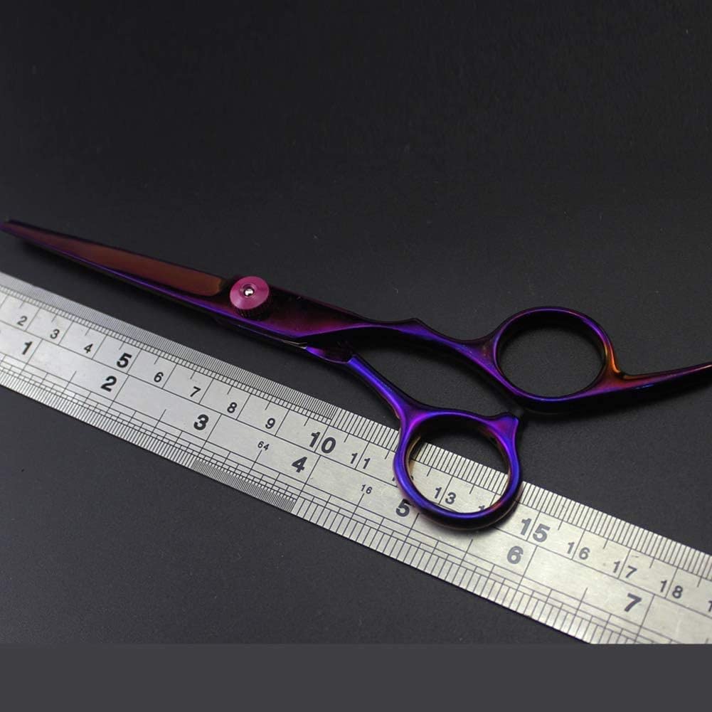 Forbici da Barbiere, Forbici da Parrucchiere Professionali, Forbici sfoltitrici, Set di Forbici da Parrucchiere da 6 Pollici, Viola, Set da 6 Pollici