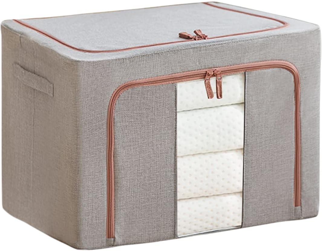 ConsmosStorage Bag for Clothes or Bedding, Storage Box with Zips