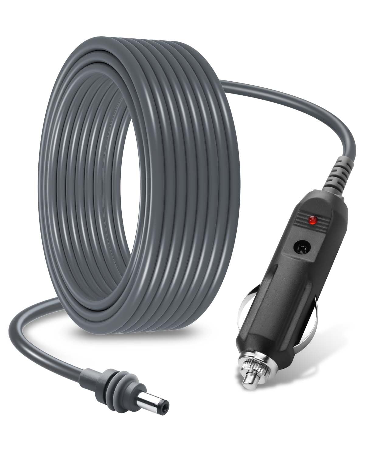 CERRXIAN DC Power Cable with Cigarette Lighter for Starlink Mini Cable 16.4 FT, 24-48V Cigarette Lighter Plug to DC5521 Power Supply Cable for