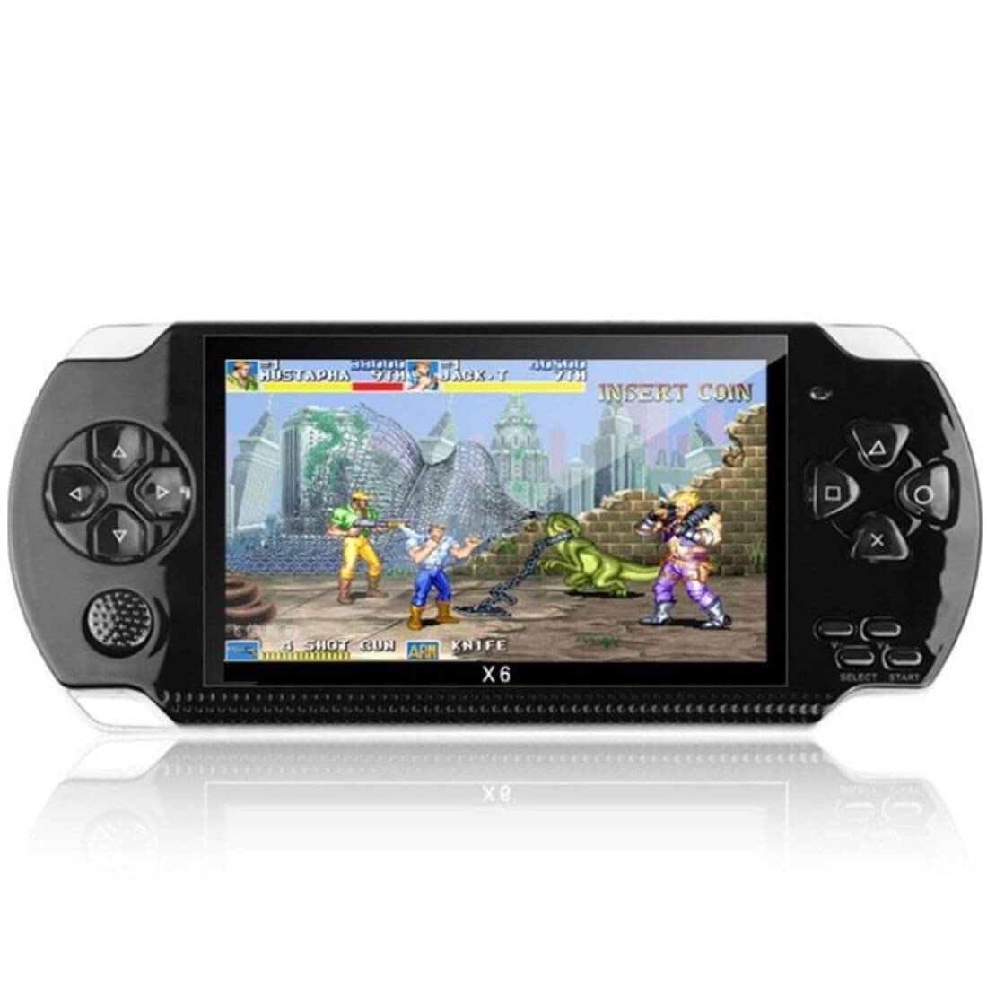 Onyxtron Handheld Game Console X6 64 Bit 8Gb Portable Arcade Retro Game Console with 1500+ Kinds Games and Camera Support Also Mp3/Mp4/Ebook Tv-Out Portable Game Player Device