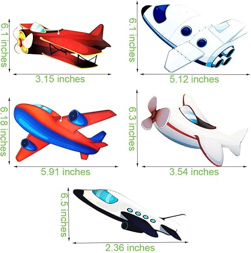 Miniatura 4 de Packingmaster 30 unidades de aviones colgantes en remolinos para decoración del hogar para cumpleaños con temática de avión, suministros de fiesta
