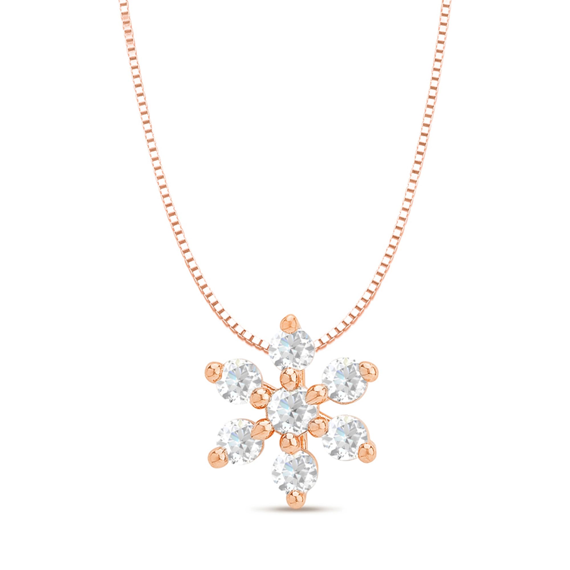 ZAVYA 925 Sterling Silver Floral CZ Rose Gold Plating Pendant Necklace | Gift for Women and Girls | With Certificate of Authenticity and 925 Hallmark (B0BT7PFXK8) Amazon Price History, Amazon Price Tracker