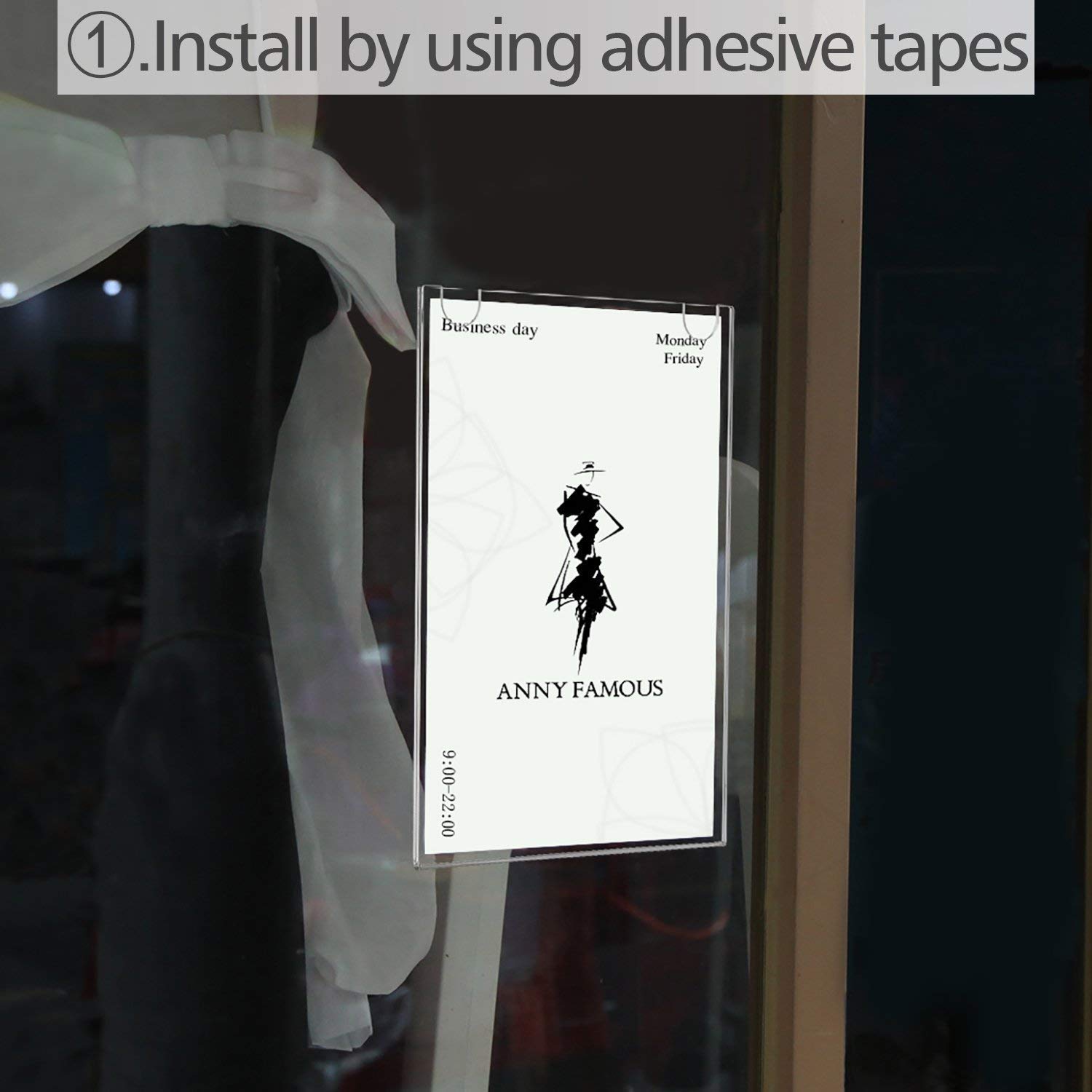 HIIMIEI HIIMEI Mehrweg Plakattasche DIN A4 Werbedisplay, 4er A4 Acrylglas Posterhalter/Werbeschilder, Transparent (A4 210mm x 297mm)