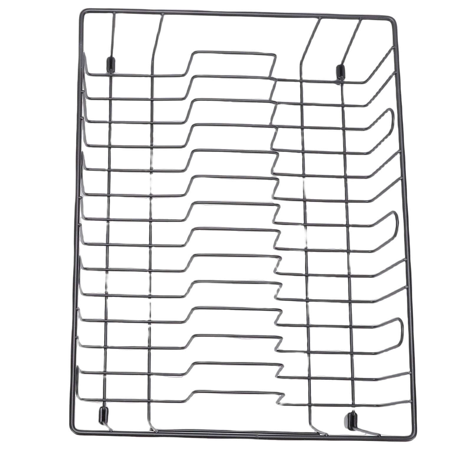 Cocoarm Geschirrtrockner, Abtropfgestell aus Eisendraht mit Abtropffläche aus ABS, 43 X 31 X 10 cm, Platzsparender Utensilienhalter für Teller, Schüsseln, Tassen auf der Küchentheke (Black)