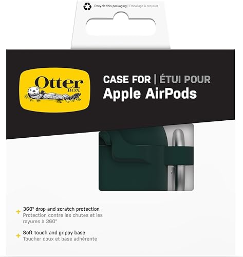 Vista 6 de OtterBox Funda suave al tacto para AirPods 4ª generación, color verde artemisa