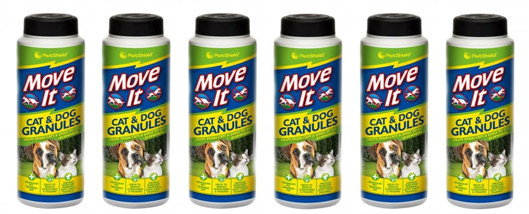 Move It Cat & Dog Garden Repellent Granules, 240g – 100% Natural, Non-Toxic Outdoor Pet Deterrent for Flowerbeds, Lawns, Patios & Driveways – Easy to Sprinkle (2PCS)