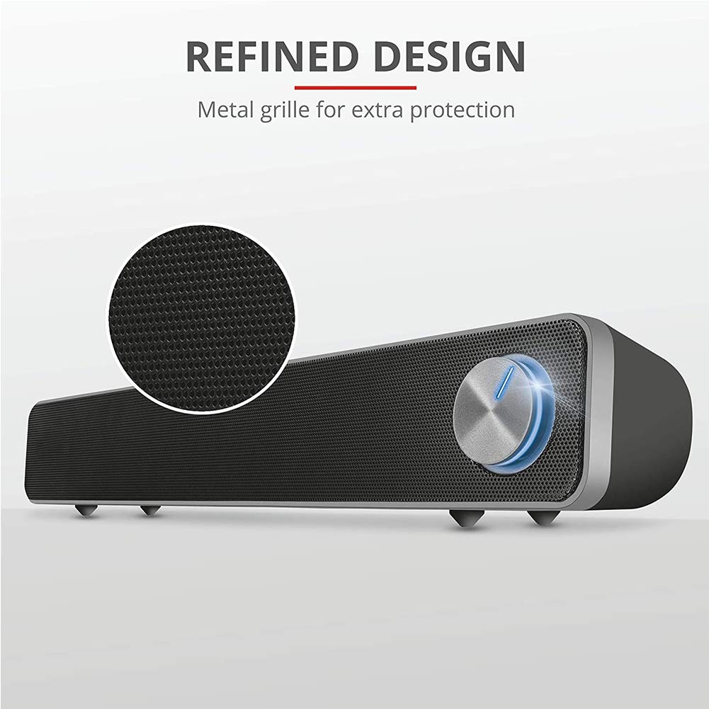 Soundbar per TV Mini Altoparlante Bluetooth Senza Fili Suono 12w Alimentato Tramite USB Design Robusto Potente Suono Cristallino Leggero e Robusto,Bianca The New