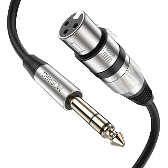 MOSWAG XLR Female Cable 10M/32.8FT, 6.35mm TRS Jack Instrument Cable, Mic Speaker Cord for Audio Sound Consoles, Power Amplifier, Instrument Cord