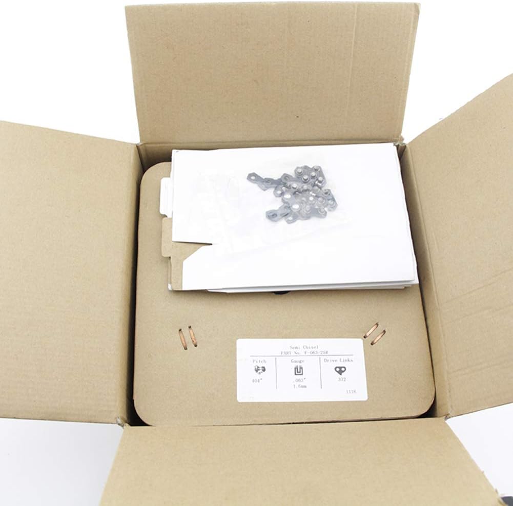 Holzfforma® 25FT Roll Saw Chain .404'' Pitch .063'' Gauge Compatible with Stihl Dolmar Echo McCulloch Homelite Jonsered Shindaiwa Makita Tanaka Efco WT 10PCS Matched Connecting links ＆ 6 Boxes