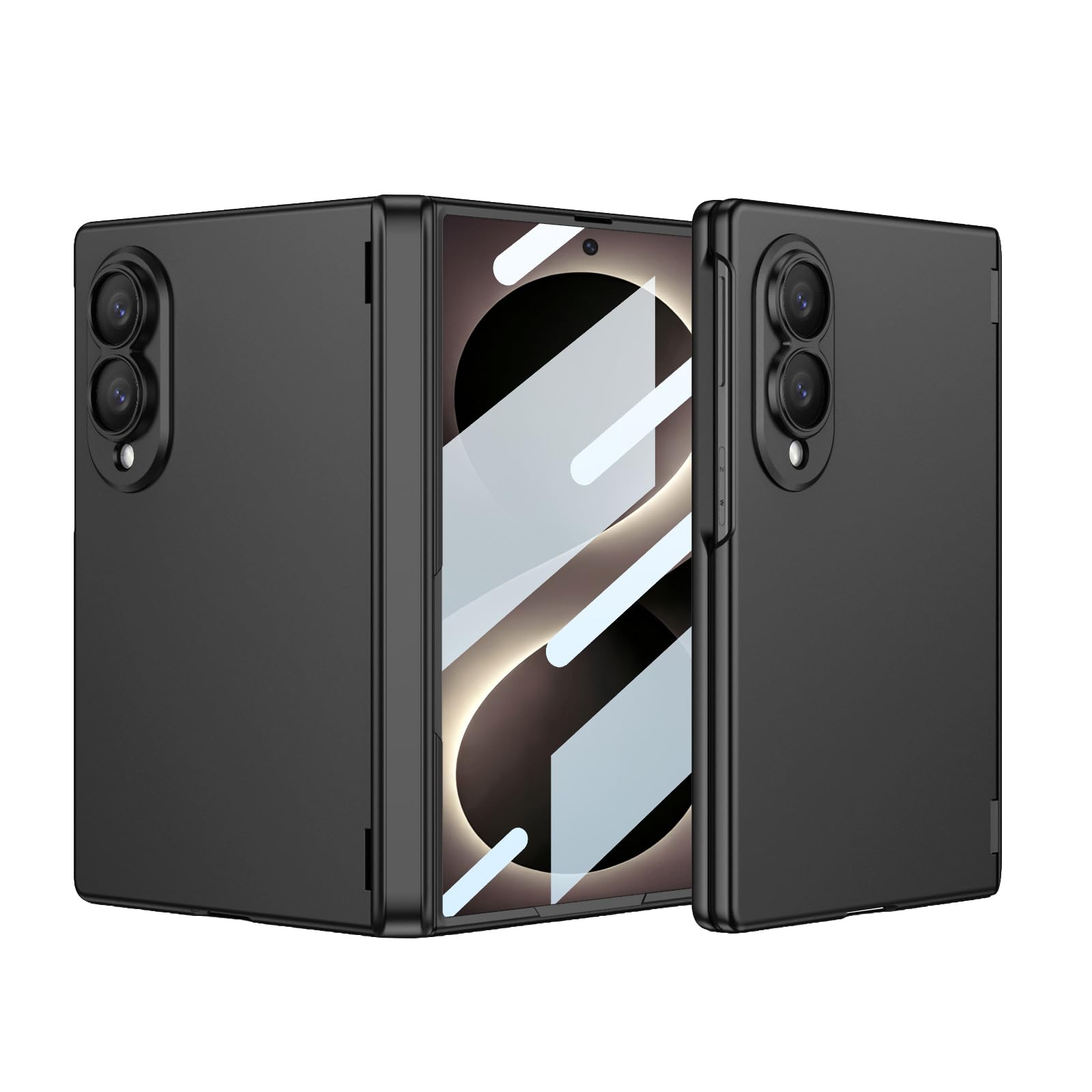 FDUJINH Cover for Samsung Galaxy Z Fold 8, Slim Fit Case with Screen Protector Film Anti-Fall Hinge Minimalist Hard Shell