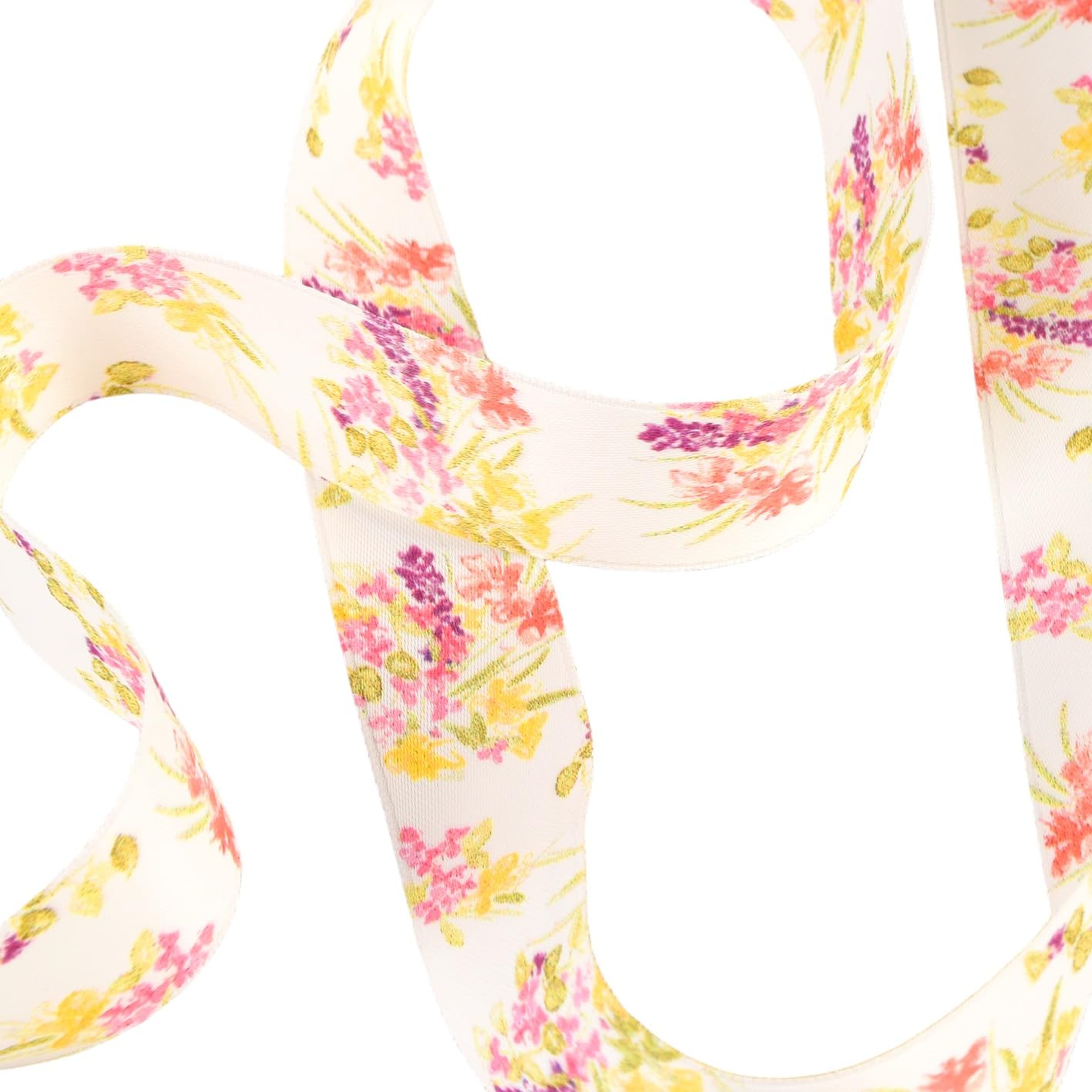 Spule 25 m Band, Blumensträuße, Polyester, 25 mm, Gelbgold, hergestellt in Frankreich