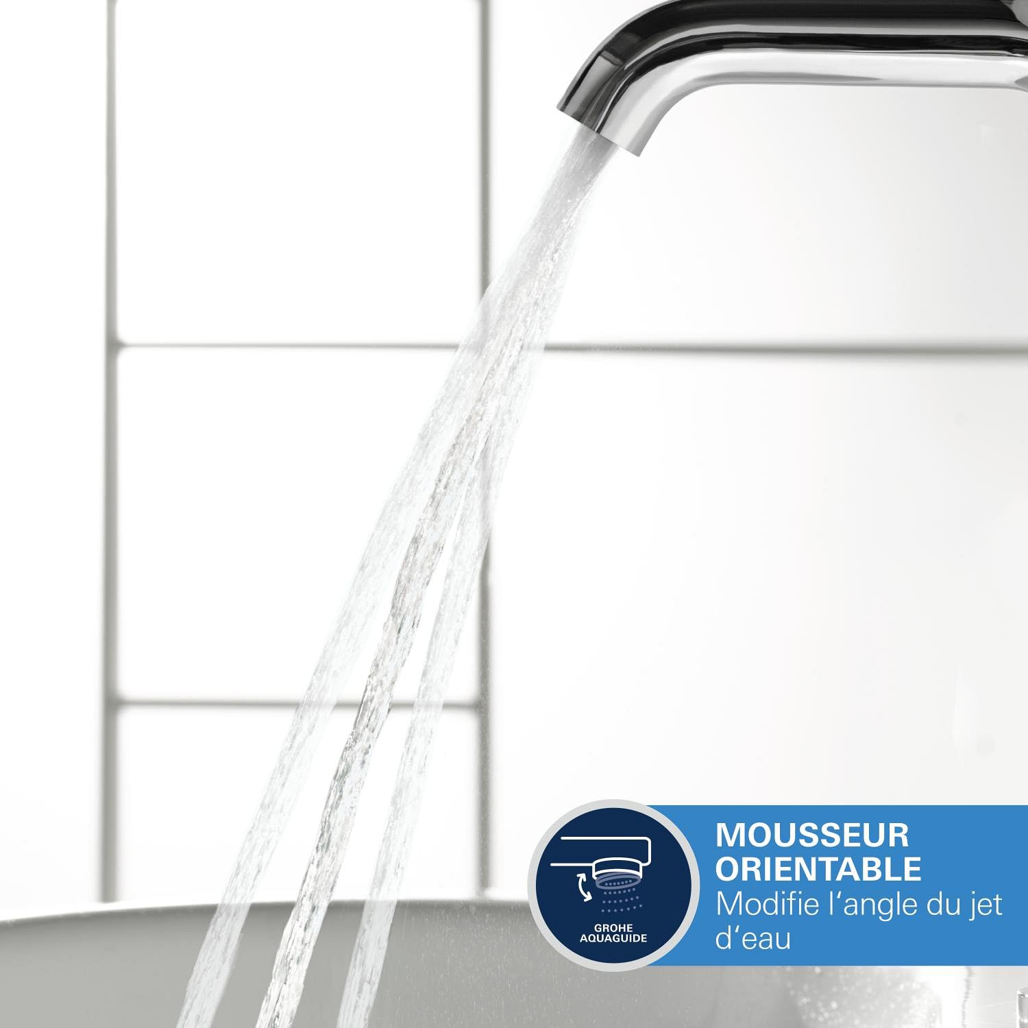 GROHE Essence Mitigeur Lavabo, Encastré, 2 trous mural, Taille M, chrome, 19408001 (Import Allemagne)