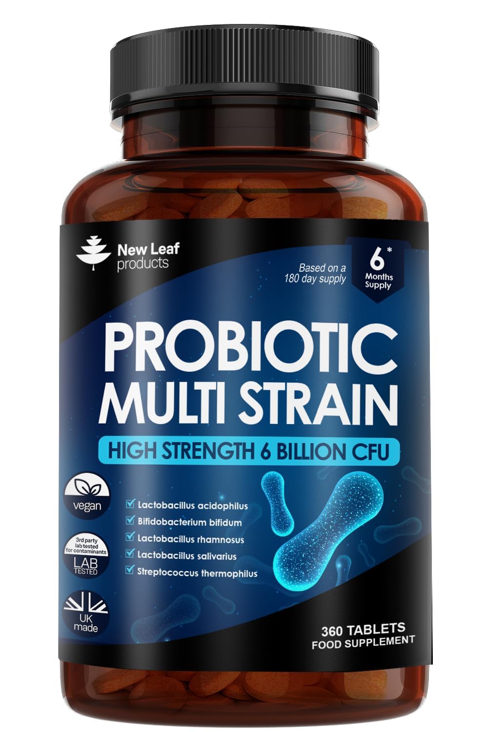 Bio-Cultures Supplements Multi Strain Acidophilus 360 Tablets High Strength - Digestive & Gut Health Supplements Lactobacillus Natural Cultures for Gut Health - Vegan, GMO-Free, Gluten-Free, UK Made