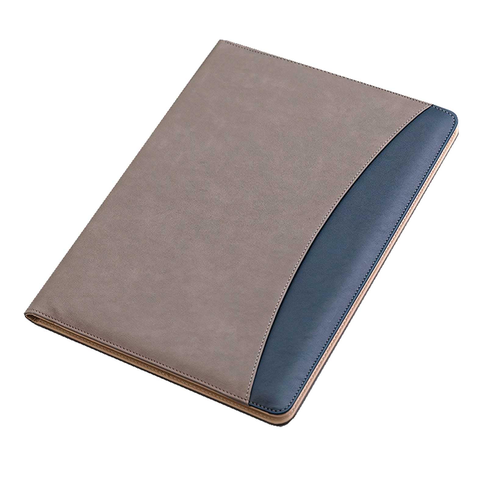 Carpeta de cuero para conferencias tamaño A4, organizador ligero y duradero para negocios, almacenamiento de documentos, portapapeles, funda tipo libro para organizar reuniones