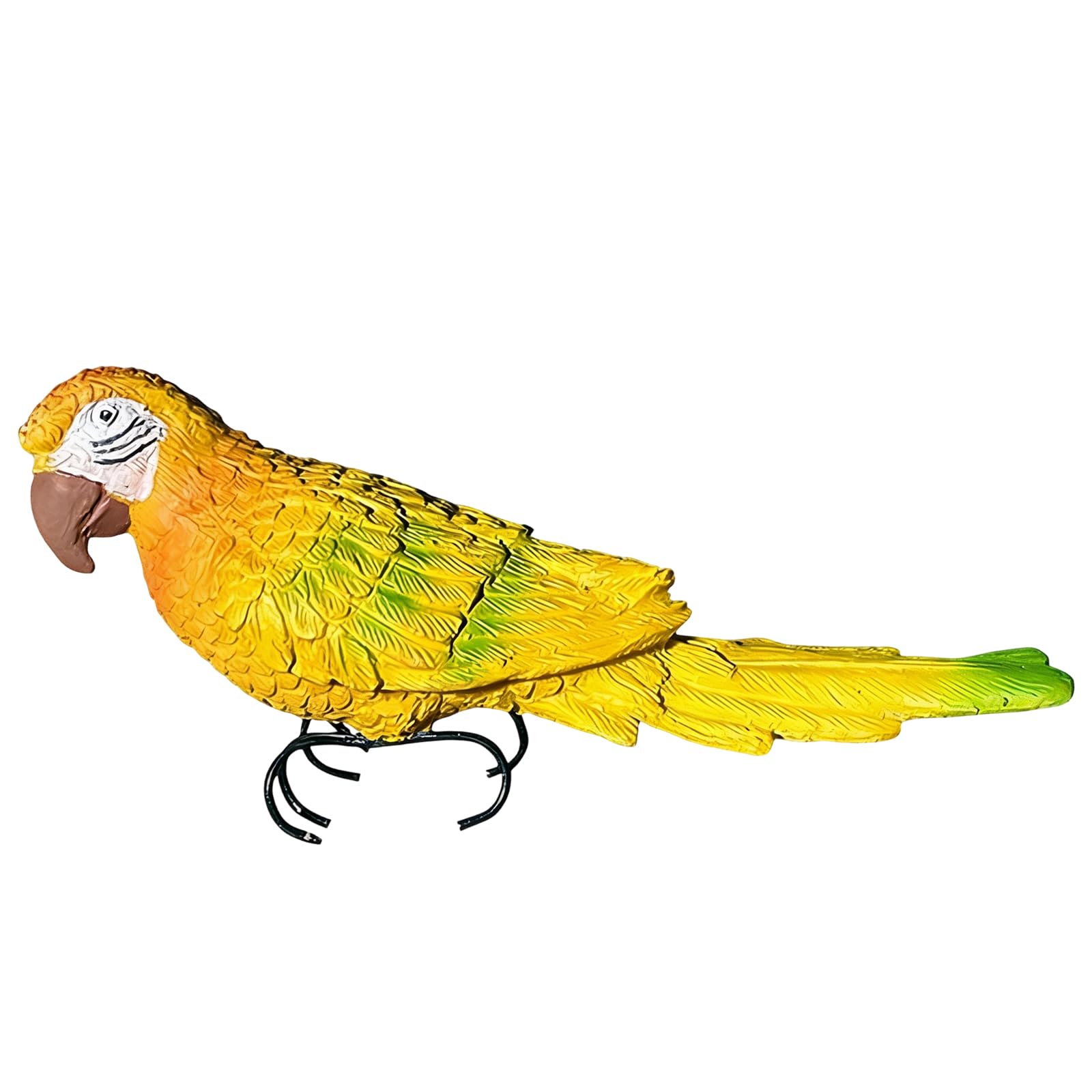 Kaeltsyn Realistic Resin Macaw Statue Colorful Parrots Hanging Figurine Flower Pots Hanger Garden Decors Ornament for Patios Yard Resin Parrots Flower Pots Huggers