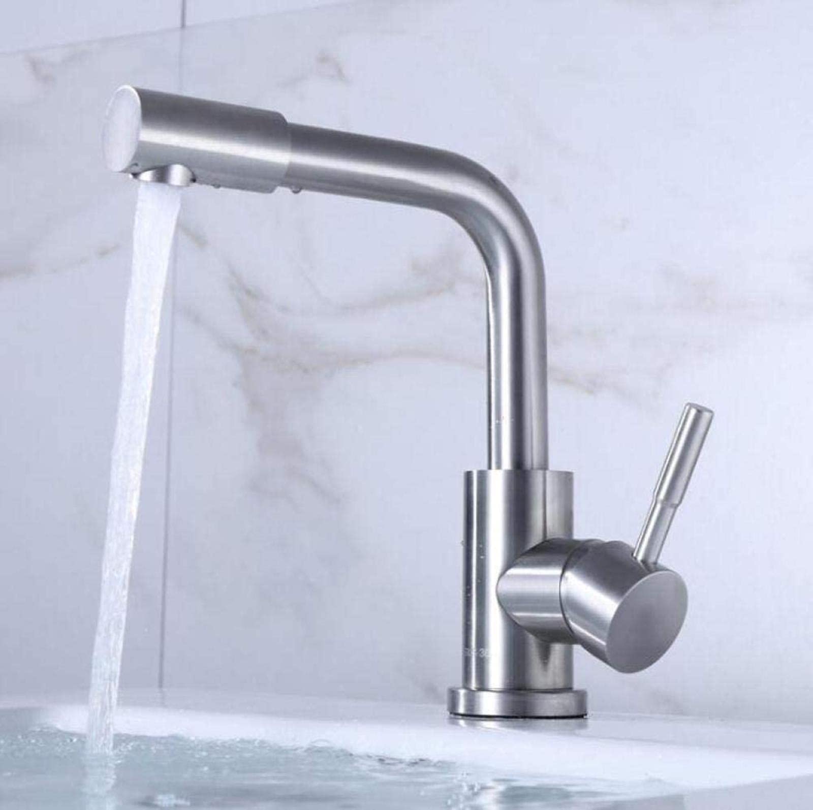 Robinet Cuisine Acier Inoxydable 304 Nickel Brossé Haute Qualité