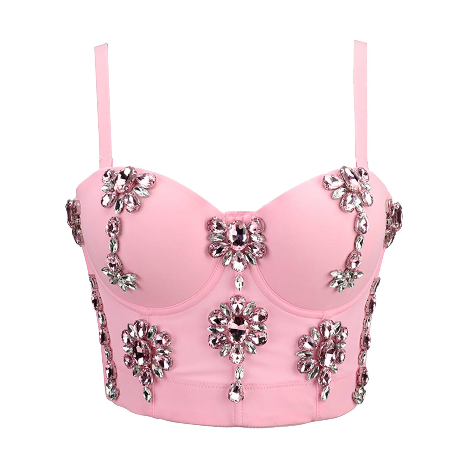 Yrohgkpn Unisex A Luxurious Beaded Corset Crop Top With Djustable Shoulder Strap Fishbone Designs Suitable For Parties Nd Gatherings Unique Designs Lingerie