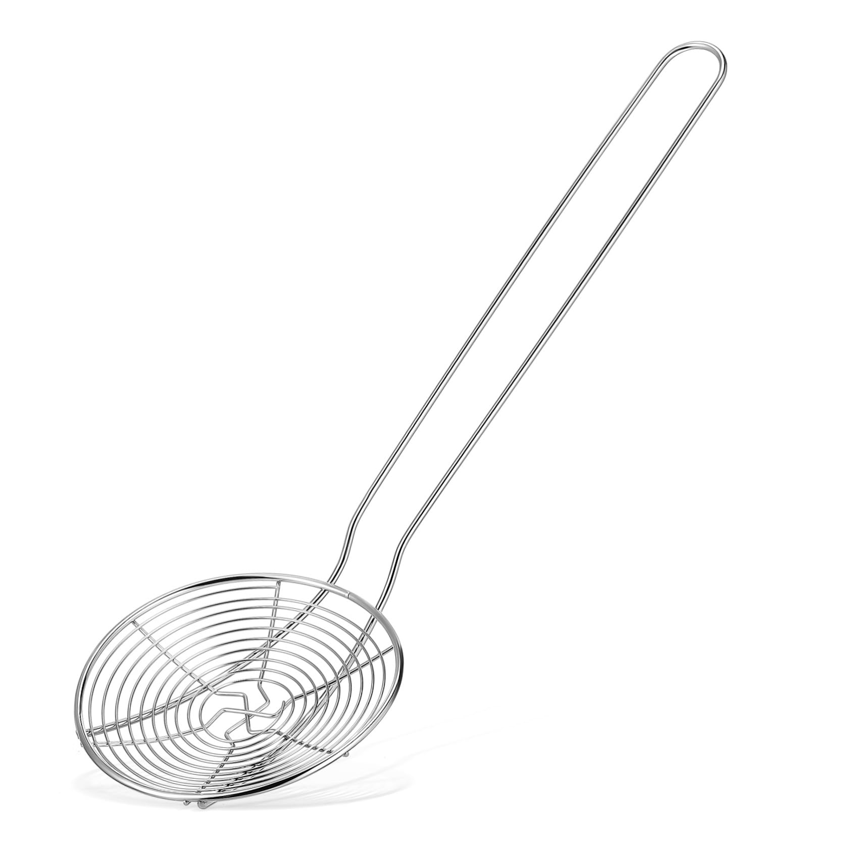 YARNOW Skimmer Colapasta in Acciaio Inossidabile Argento Maglia Fine, Mestolo Filtrante Resistente e Lucidato per Cottura e Miscelazione in Cucina