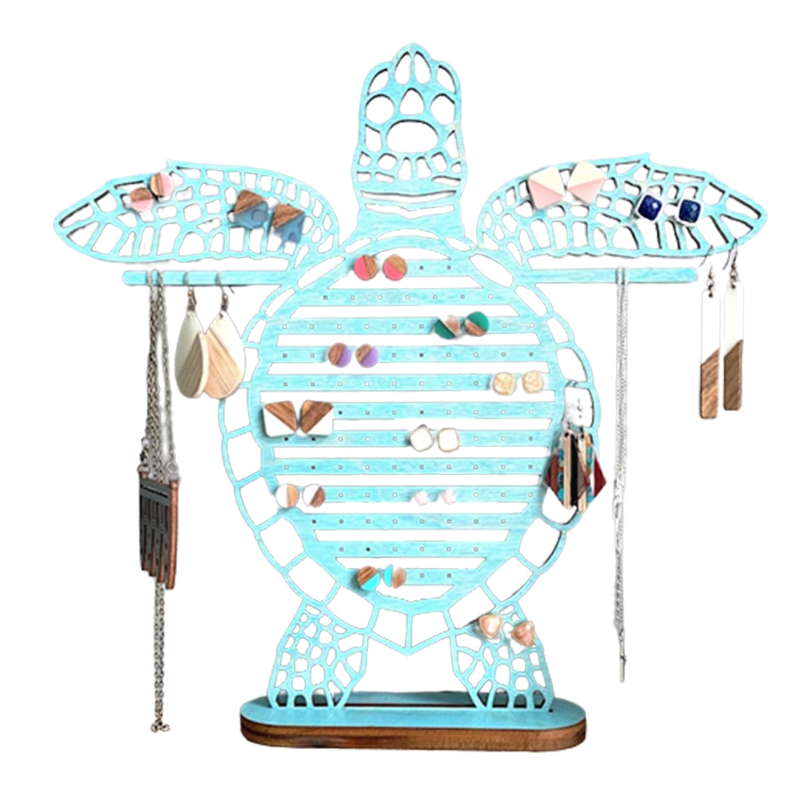 Cintre tortue en bois pour organisations de colliers, cadeau idéal filles