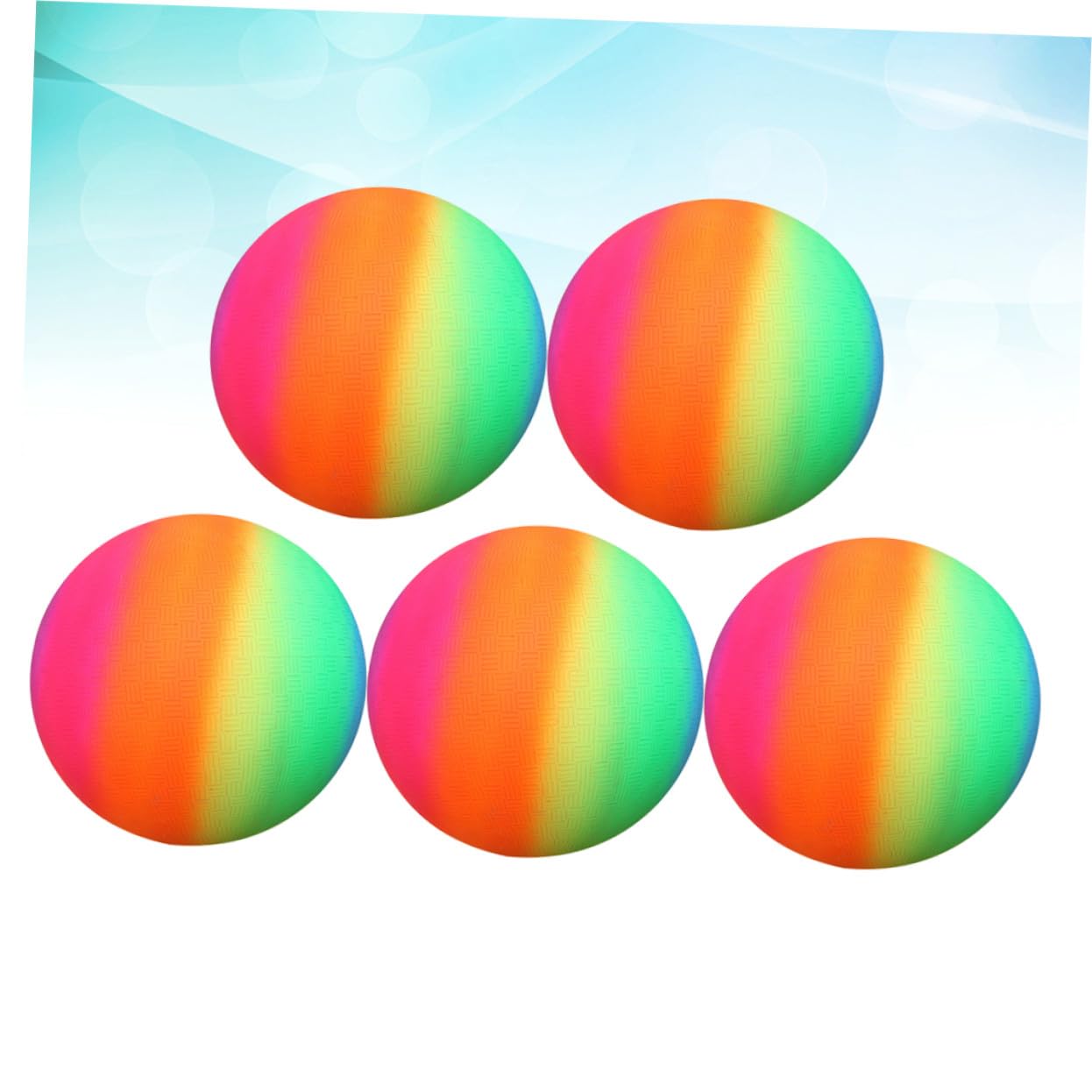 BESPORTBLE Pelota de Arcoíris Gruesa 22cm PVC, 5 Piezas para Niños
