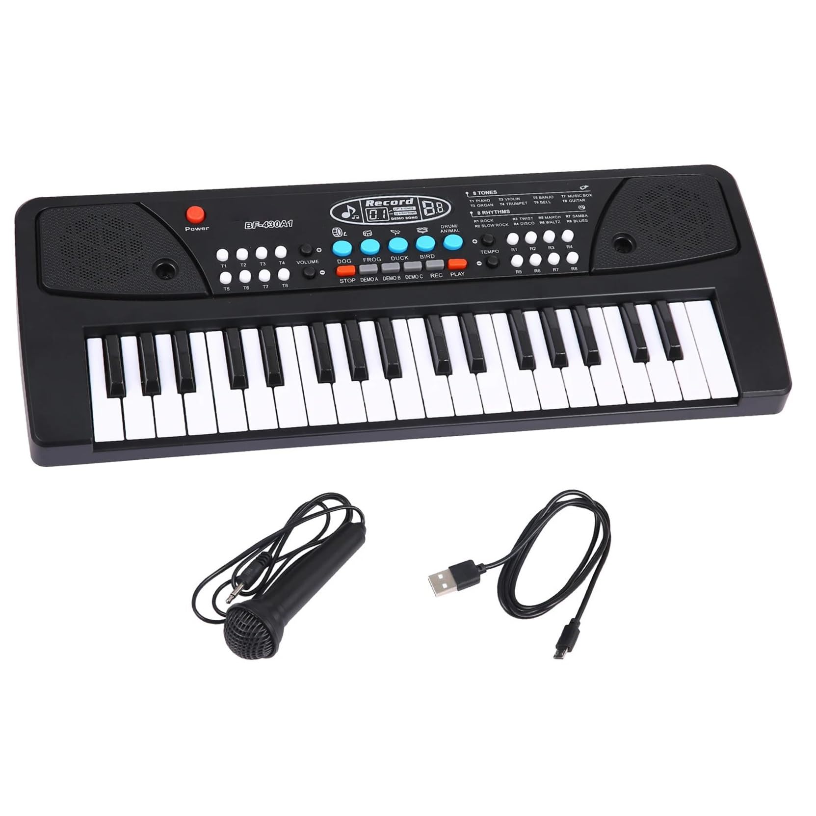 Początkujący 37 Klawiszowy Cyfrowy Keyboard Elektroniczny Wielofunkcyjny Z Mikrofonem Instrument Muzyczny