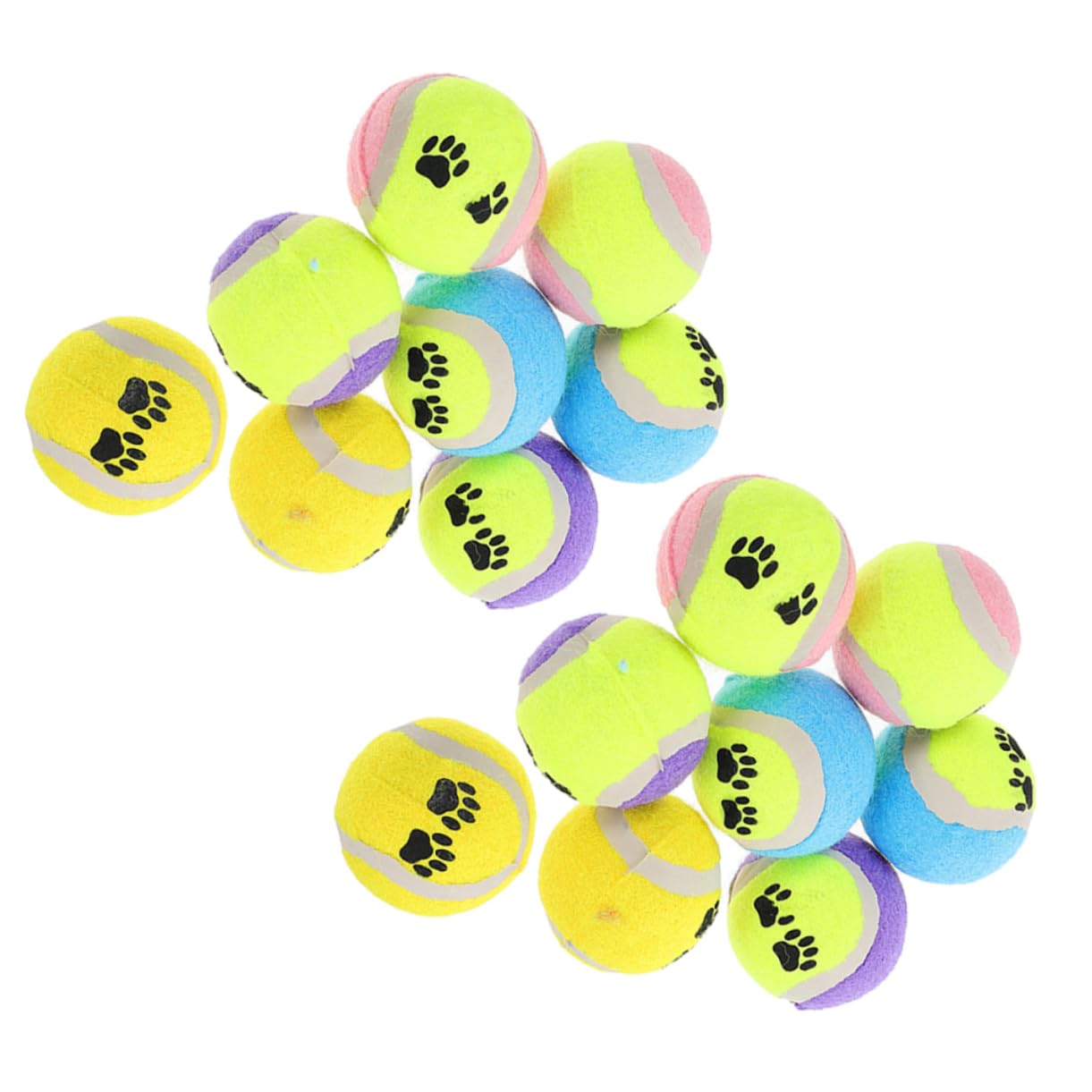 YARNOW 16pezzi Palline Per Cani Giocattoli Per Cani Piccoli Palline Rimbalzanti Per Allenamento e Gioco Colori Misti Resistente Ai Morsi Divertimento Interattivo Per Cuccioli e Adulti