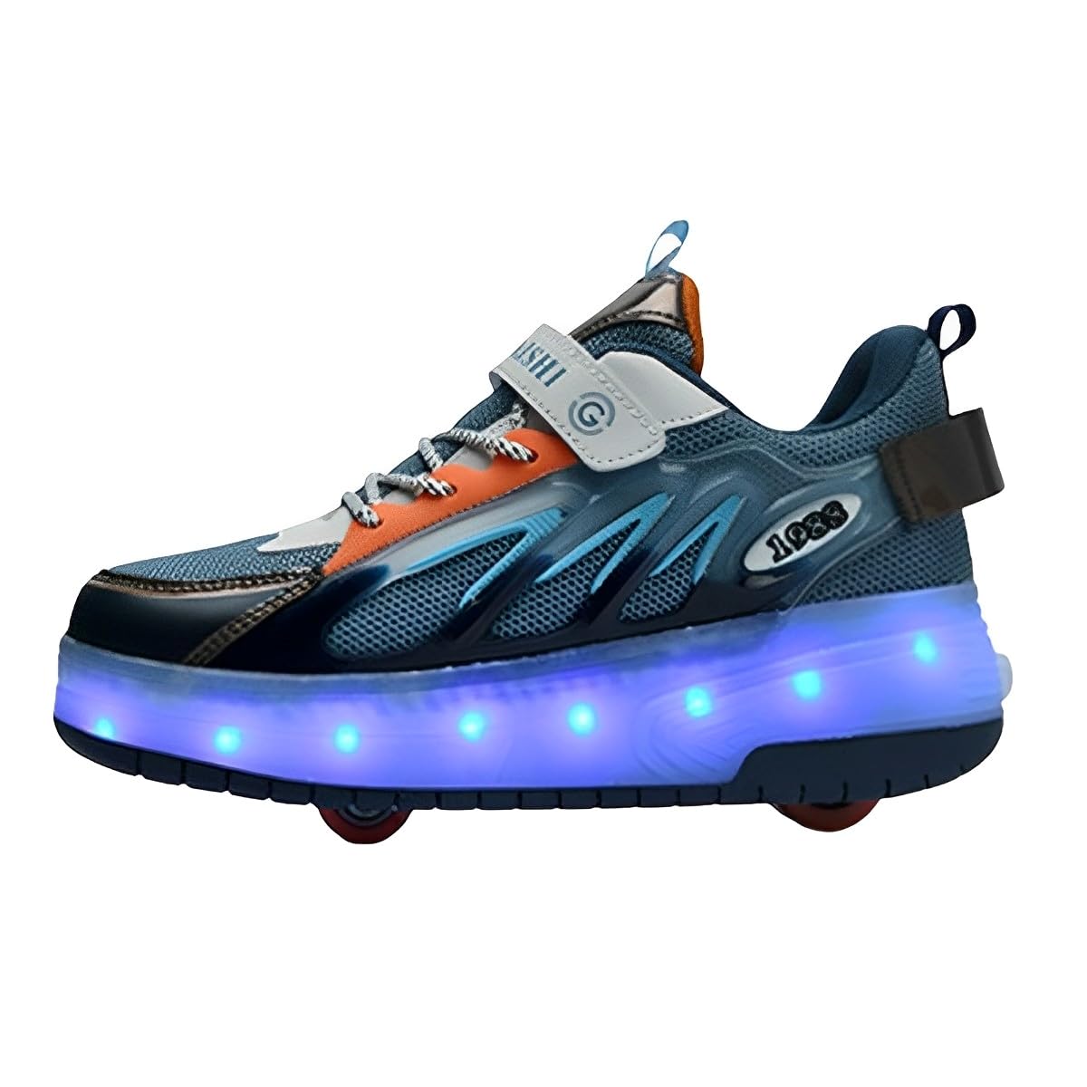 Hixingo Zapatillas con Ruedas Niña Niño, Malla Zapatos con Dos Ruedas 2 en 1 Zapatillas Patines Zapatillas Ruedas con Luz LED, Zapatos Patines Calzado de Skateboarding Multifuncionales