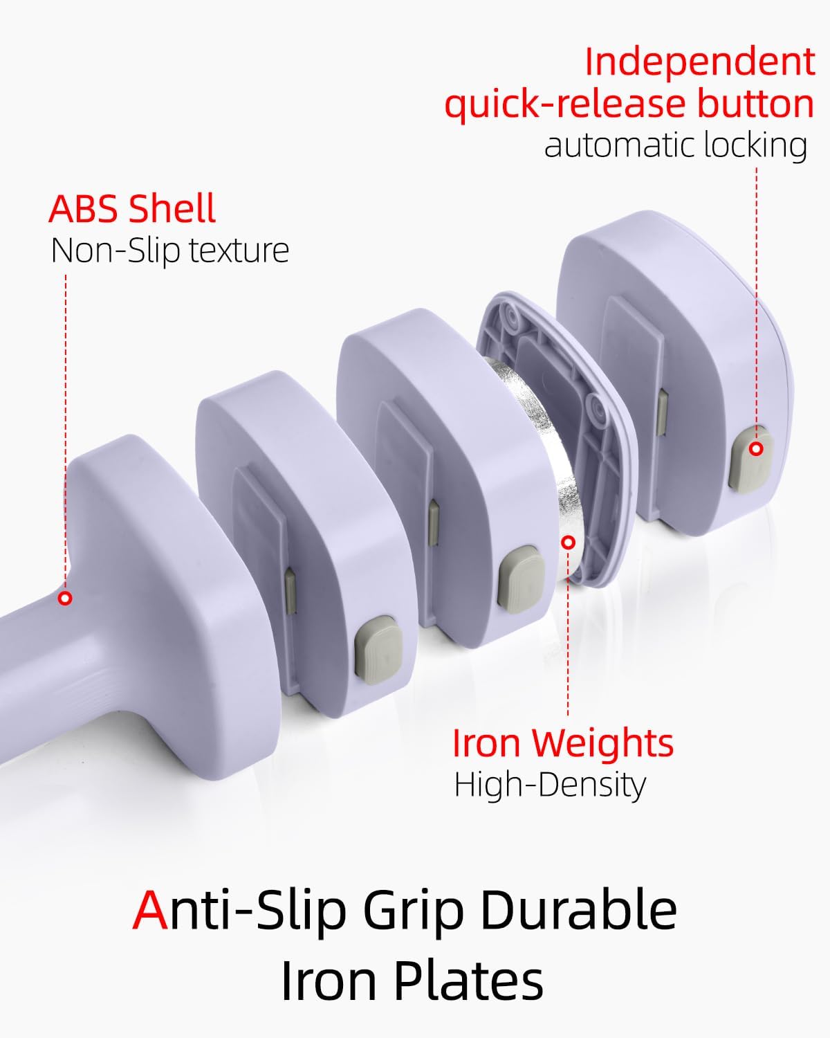 Abahub Dumbbell Set for Home Gym, 4 in 1 Adjustable Weights Dumbbells Set with Kettlebell Grip Converter for Women