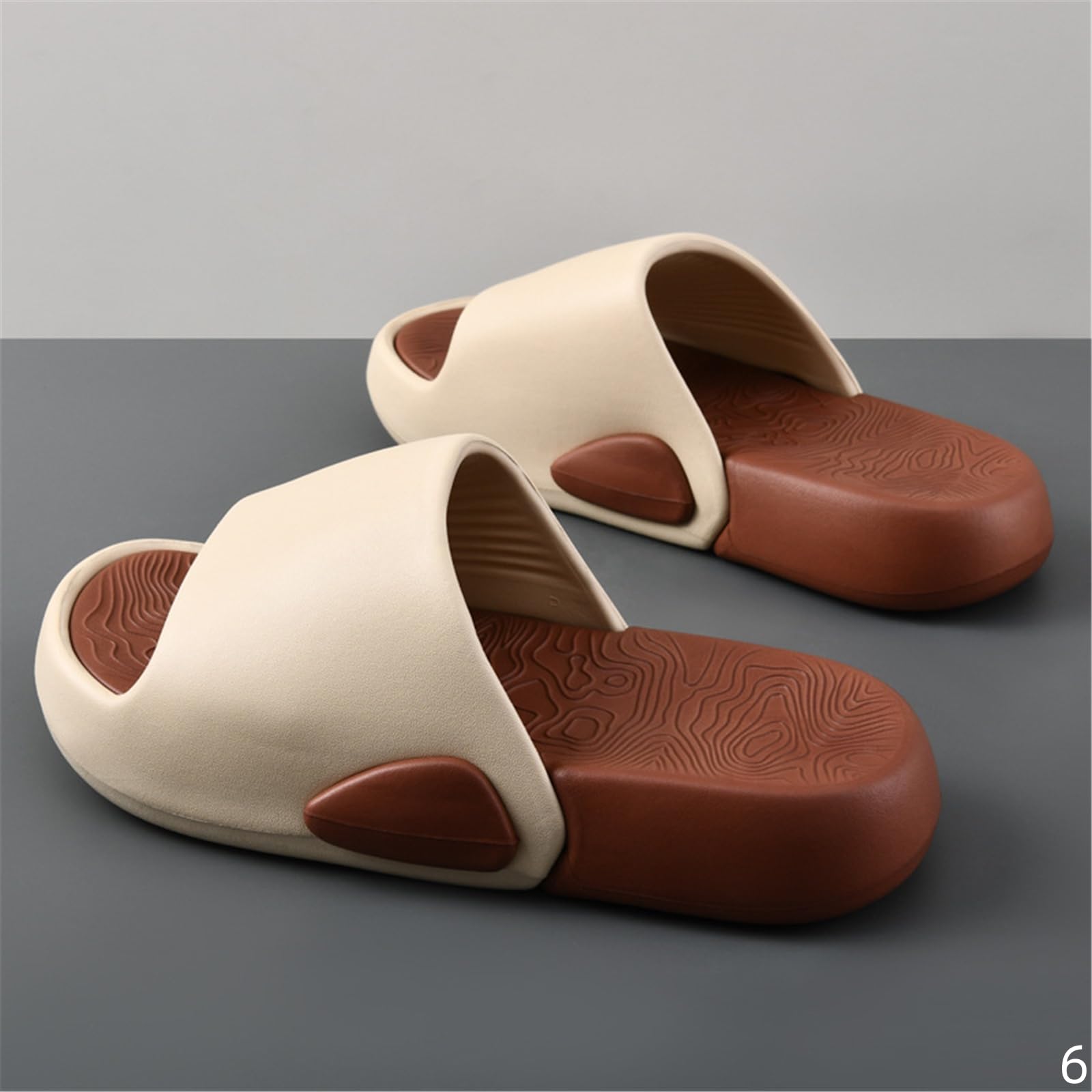 Ciabatte Uomo Pantofole con Sola Spessa per Uomini in Estate, Pannelli Eva Casa, Senza Puzzolenti, Sandali Non Slip-cachi-40-41