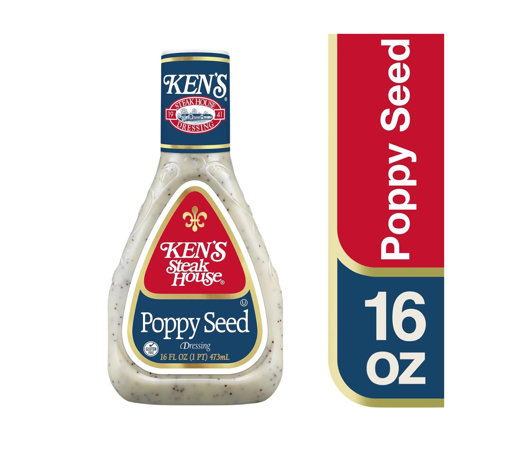 Ken's Steak House Poppy Seed Dressing, 16 Fl Oz (Pack of 3) : Grocery & Gourmet Food