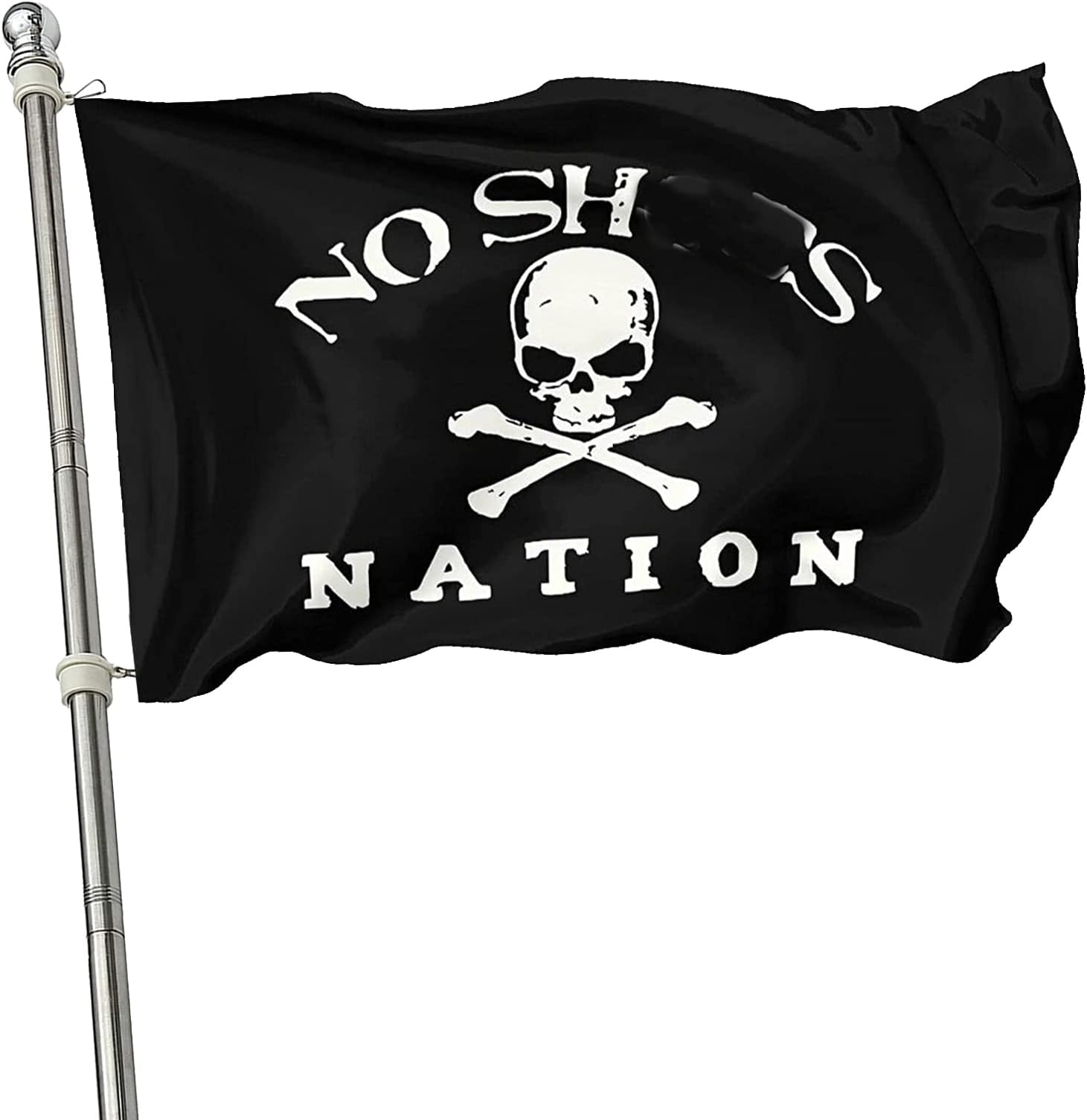 No-Shoes Nation Flag Kenny Chesney 3x5 Ft, Pirate Flag For Boat College Dorm Room Teen Decor, Double Printed Funny Flags Banner With Vivid Color And UV Fade Proof