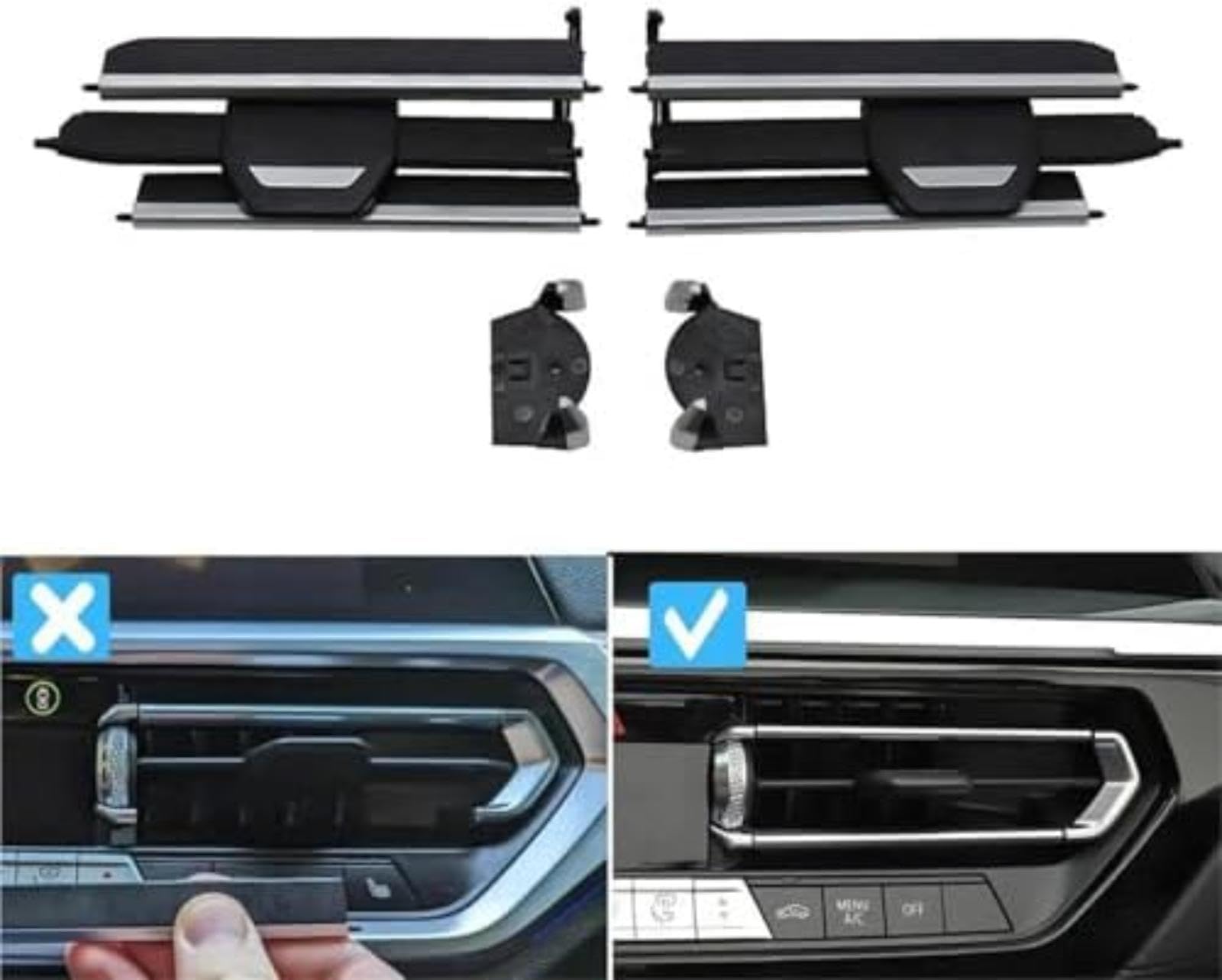 Zestaw naprawczy nawiewu powietrza środkowego lewego prawego grilla samochodu, dla Bmw 1 2 3 4 Z4 X3 X4 serii F40 F44 G20 G28 G29 G01 G02 Wylot Klips na nawiew powietrza w desce (L and R)
