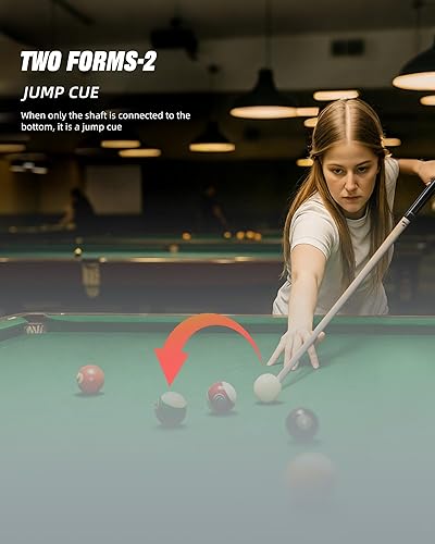 Miniatura 6 de CRICAL Heavy Hitter Jump Break Cue 3-Pieces 54inch Short Maple Break Jump Cue with 13.5mm Tip Punch Cue Professional Jump Cue Billiard Pool Stick