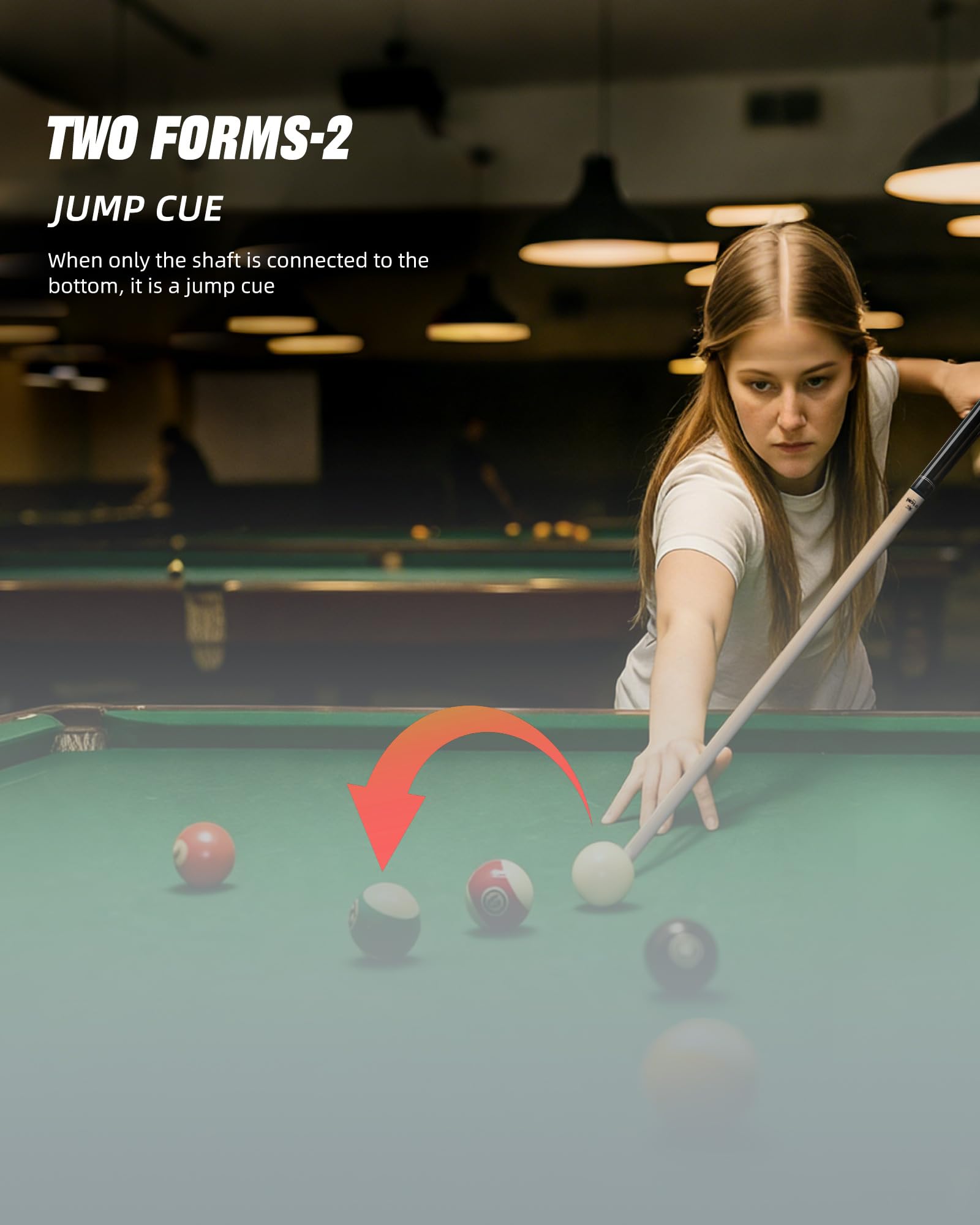 CRICAL Break Jump Pool Cue 3 Piece Jump/Break Cue Stick 13.5mm Tip Canadian Maple Shaft Billiard Sticks