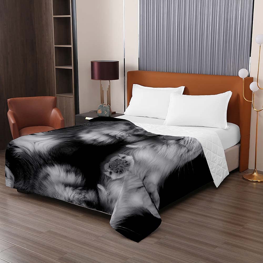 Colcha De Verano Cubrecama Colcha Bouti, Chickwin 3D Gato Stampa Edredón Manta De Dormitorio Suave Ligero Multiuso Colchas Para Cama Infantil