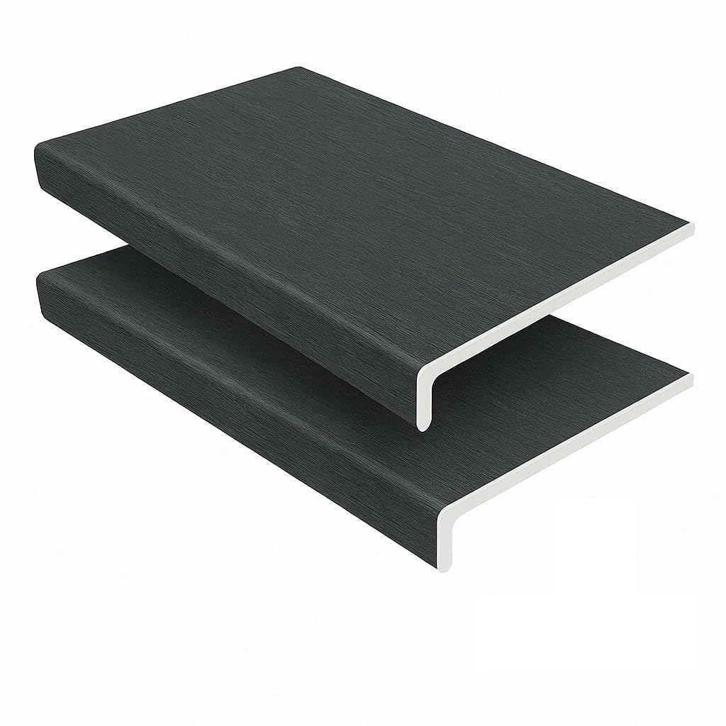 Windows 4 You Anthracite Grey 200Mm X 2M Upvc Fascia Capping Board + End Caps – 2 Pack