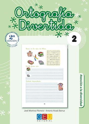 Ortografía divertida 2 / Editorial GEU / 1º Primaria / Mejora la ortografía / Recomendado como apoyo / Con actividades sencillas de repaso (SIN COLECCION)